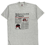 Kansas City Star Fruit Of The Loom Single Stitch T-Shirt - XL Grey Cotton