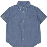 Age 3 Polo By Ralph Lauren Checked Short Sleeve Shirt - XS Blue Cotton