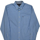 Tommy Hilfiger Checked Shirt - Medium Blue Cotton