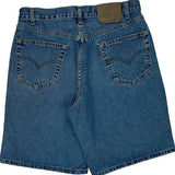 Levis Denim Shorts - 33W 9L Blue Denim