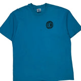 Hanes Single Stitch T-Shirt - XL Blue Cotton