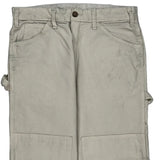 Cargo Dickies Double Knee Carpenter Trousers - 31W 30L White Cotton