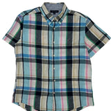 Tommy Hilfiger Checked Short Sleeve Shirt - Large Multicoloured Cotton