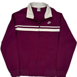 Nike Striped Track Jacket - XL White Polyester
