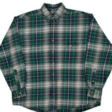 Cambridge Plaid Gant Checked Flannel Shirt - Large Grey Cotton
