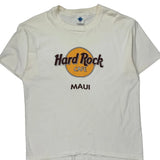 Maui Hard Rock Cafe Single Stitch T-Shirt - XL White Cotton