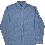 Ralph Lauren Checked Shirt - Medium Blue Cotton