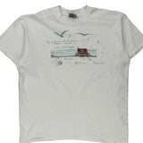 Seaside House Oneita Single Stitch T-Shirt - XL White Cotton Blend