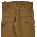 Dickies Cargo Carpenter Trousers - 31W 30L Brown Cotton