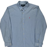 Ralph Lauren Checked Shirt - XL Blue Cotton
