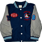 Mickey Mouse, Age 5 Disney Graphic Varsity Jacket - Small Blue Cotton