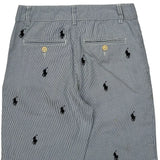 Polo By Ralph Lauren Striped Chino Shorts - Medium White Cotton