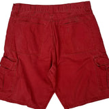 Wrangler Cargo Shorts - 33W 9L Red Cotton