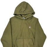 Vintage Reverse Weave Champion Hoodie - Small Green Cotton