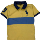 Age 5 Polo By Ralph Lauren Striped Polo Shirt - Small Blue Cotton