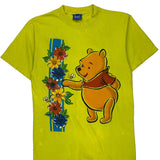 Winnie The Pooh Disney Cartoon T-Shirt - Medium Yellow Cotton