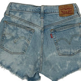 Levis Denim Shorts - 26W UK 6 Light Wash Denim