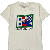 Sausalito Fruit Of The Loom Single Stitch T-Shirt - Medium White Cotton