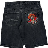 Avirex Graphic Denim Shorts - 38W 12L Gray Cotton