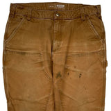 Carhartt Double Knee Carpenter Pants - 36W 32L Brown Cotton