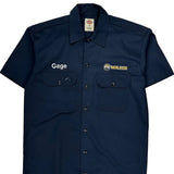 Walker Dickies Short Sleeve Shirt - Small Navy Cotton