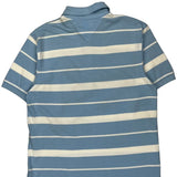 Tommy Hilfiger Striped Polo Shirt - Large Blue Cotton