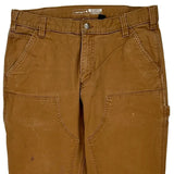 Carhartt Double Knee Carpenter Trousers - 34W 30L Brown Cotton