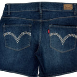 Levis Denim Shorts - 32W UK 12 Blue Denim