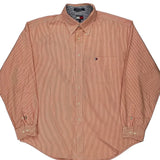 Tommy Hilfiger Striped Shirt - XL Orange Cotton