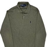 Polo By Ralph Lauren Collared Sweater - Large Gray Cotton