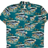Cherokee Graphic Hawaiian Shirt - XL Multicoloured Viscose