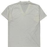 Blank Cal Cru Single Stitch T-Shirt - Large White Polyester