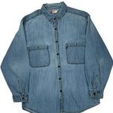 Vintage Levis Denim Shirt - Large Blue Cotton