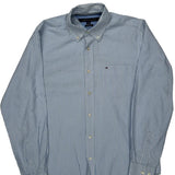 Tommy Hilfiger Striped Shirt - Small Blue Cotton