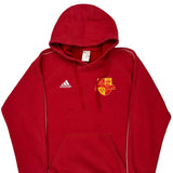 Adidas Football Hoodie - Large Red Cotton