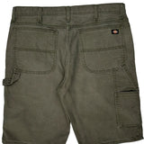 Dickies Carpenter Shorts - 38W 10L Green Cotton Blend