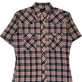 Wrangler Checked Short Sleeve Shirt - Medium Multicoloured Cotton
