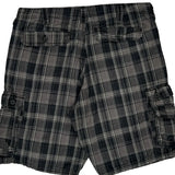Lee Checked Cargo Shorts - 36W 11L Grey Cotton