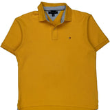 Tommy Hilfiger Polo Shirt - Large Yellow Cotton