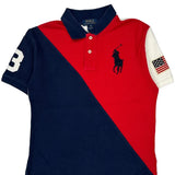 Age 10-12 Polo By Ralph Lauren Graphic Polo Shirt - Medium Navy Cotton