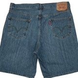 Levis Denim Shorts - 34W 10L Blue Cotton
