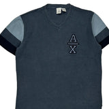 Vintage Armani Exchange T-Shirt - Large Blue Cotton