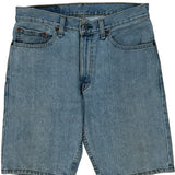 505 Levis Denim Shorts - 32W 9L Light Wash Cotton