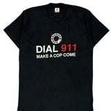 Dial 991 Fruit Of The Loom Single Stitch T-Shirt - Large Black Cotton