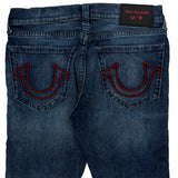 Manchester United True Religion Denim Shorts - 34W 11L Dark Wash Cotton