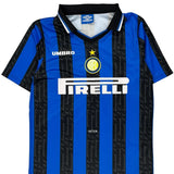 1997 Inter Milan Home Umbro Football Shirt - Small Black Polyester