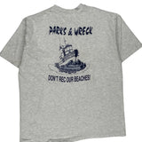 Fire Rescue Hanes Single Stitch T-Shirt - XL Grey Cotton