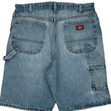 Dickies Carpenter Shorts - 36W 11L Light Wash Cotton