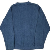 Chaps Ralph Lauren Oversized Jumper - Large Blue Cotton