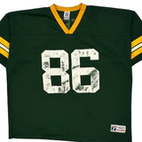 Green Bay Packers Logo Athletics Nfl Football Jersey - 2XL Green Polyester